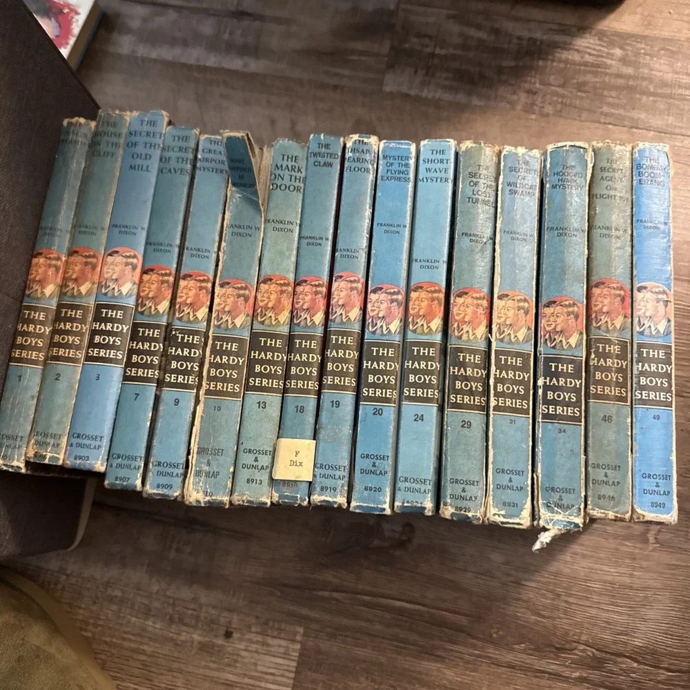 Vintage Hardy Boys Hardback Book Lot Of 16 # 1,2,3,7,9,10,13,18,19,20,24,29,31,
